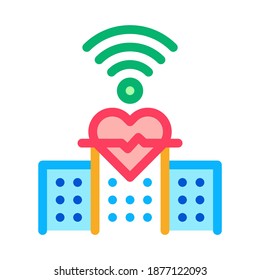 internet clinic color icon vector. internet clinic sign. isolated symbol illustration