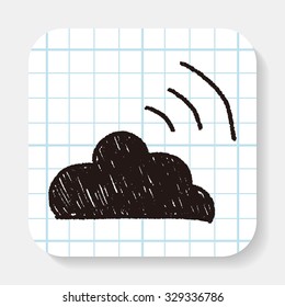 internet cloud doodle drawing