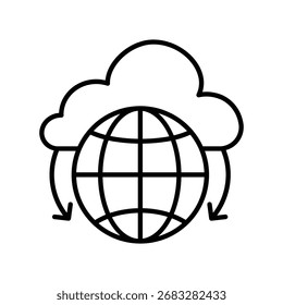 Internet Cloud Doodle ícone EPS 10 Arquivo