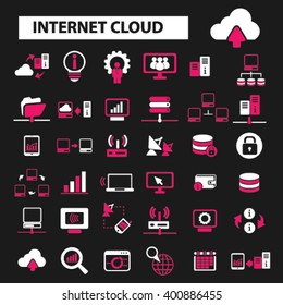 internet cloud icons
