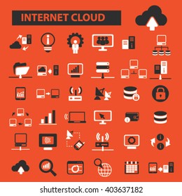 internet cloud icons
