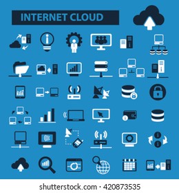 internet cloud icons
