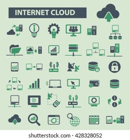 internet cloud icons
