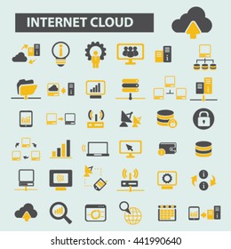 internet cloud icons