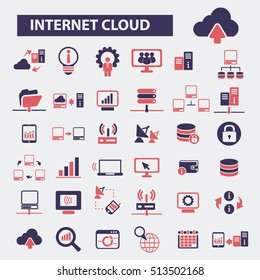 internet cloud icons
