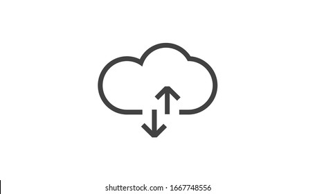 internet Cloud line vector  