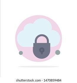 Internet, Cloud, Lock, Security Abstract Circle Background Flat color Icon. Vector Icon Template background