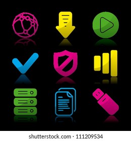 Internet color icons