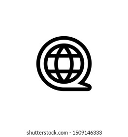 Internet Comment Icon Outline Vector