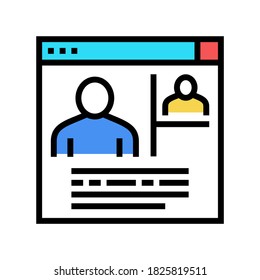 internet communication color icon vector. internet communication sign. isolated symbol illustration