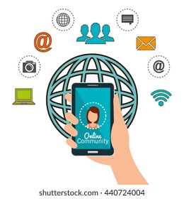 internet communication design, vector illustration eps10 graphic 