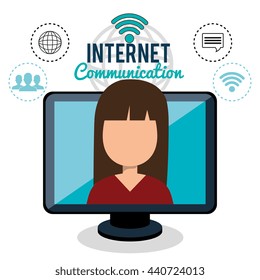 internet communication design, vector illustration eps10 graphic 