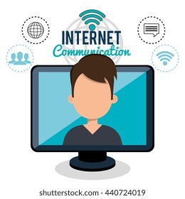 internet communication design, vector illustration eps10 graphic 