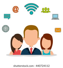 internet communication design, vector illustration eps10 graphic 
