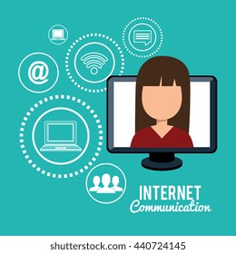 internet communication design, vector illustration eps10 graphic 