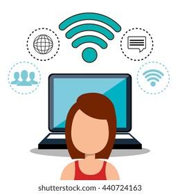 internet communication design, vector illustration eps10 graphic 