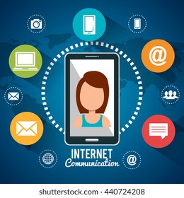 internet communication design, vector illustration eps10 graphic 