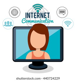 internet communication design, vector illustration eps10 graphic 