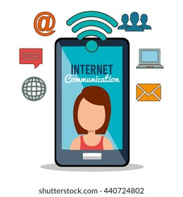 internet communication design, vector illustration eps10 graphic 