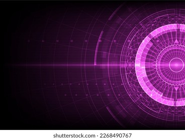 Internet communication digital networking. Abstract background technology science. Computer visualization circle shape vector graphic. 