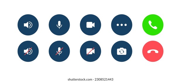 Internet communication. Flat, color, chatting in internet. Vector icons.