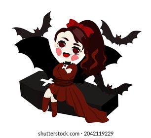 Internet communication graphic vector, vampire vector 