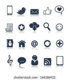 Internet communication icon set