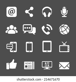 internet communication icon set, vector eps10.