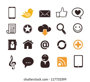 Internet communication icons