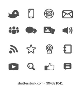 Internet and Communication icons set,Vector