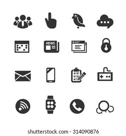 Internet and Communication icons set,Vector