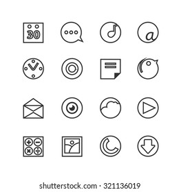 Internet and Communication icons set,Vector