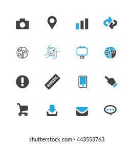 Internet and Communication icons set,Vector