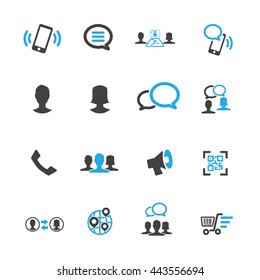 Internet and Communication icons set,Vector