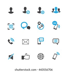 Internet and Communication icons set,Vector
