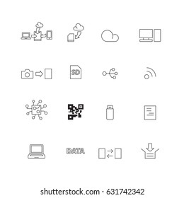 Internet and communication icons set,Vector