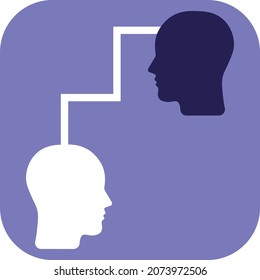 Internetkommunikation, Illustration, Vektorgrafik, auf weißem Hintergrund.
