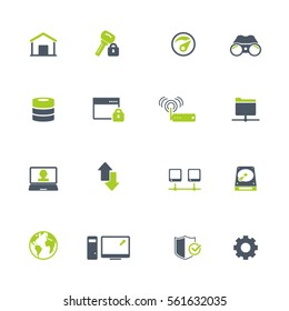 Internet , communication and network icon set