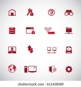 Internet , communication and network icon set