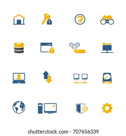 Internet , communication and network icon set