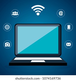 internet communication set icons
