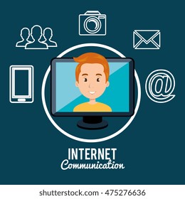 internet communication technology isolated icon vector illustration design
