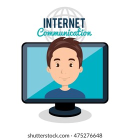 internet communication technology isolated icon vector illustration design