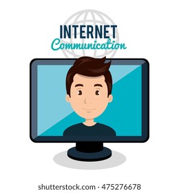 internet communication technology isolated icon vector illustration design