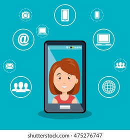 internet communication technology isolated icon vector illustration design