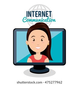 internet communication technology isolated icon vector illustration design
