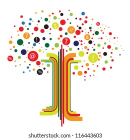 Internet communication tree  conceptual view