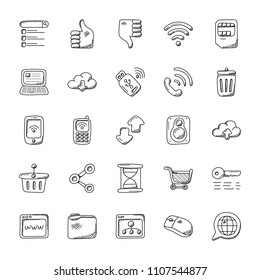 
Internet and Communication Vector Icons Set
