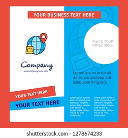 Internet Company Brochure Template. Vector Busienss Template