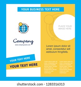 Internet  Company Brochure Template. Vector Busienss Template